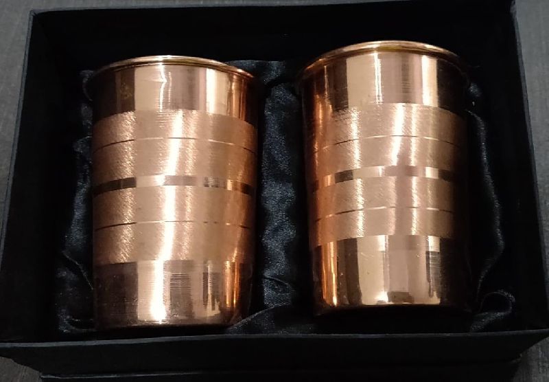 2 Piece Copper Glass Set, Capacity : 0-500ml
