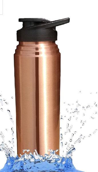 Plain Polished Copper Sipper Bottle, Feature : Fine Finishing, Leak Proof