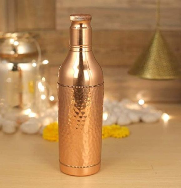 Hammered Copper Wine Bottle, Storage Capacity : 100ml, 250ml, 500ml