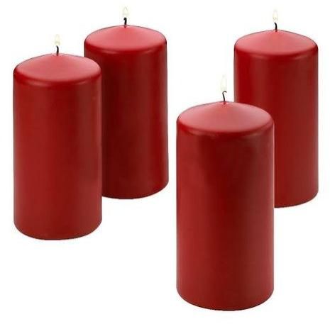 Circular Wax Red Pillar Candle