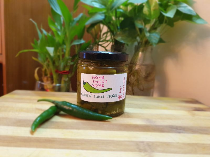 Hari Mirch Green Chilli Pickle, for Home, Hotel, Certification : FSSAI