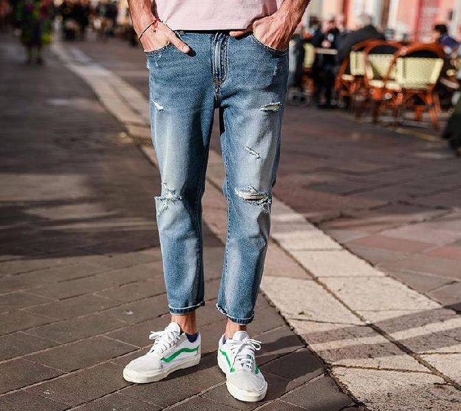 Lijm Aangepaste Accor Mens Ankle Length Jeans, Occasion : Casual Wear - 16 Plus Addiction, Delhi,  Delhi