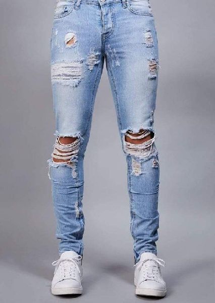 Mens Damage Jeans