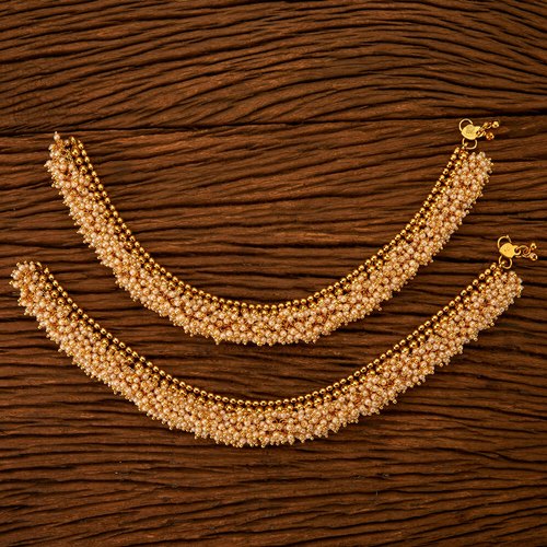 Polished Silver Beaded Payal, Occasion : Part Wear, Weeding Wear