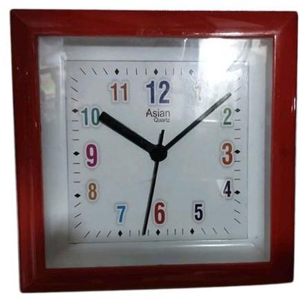 Brown Square Wall Clock