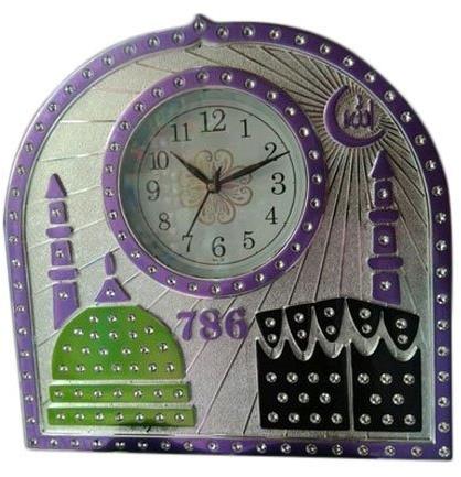 Asian Plastic Islamic Wall Clock, Overall Dimension : 2 Inch