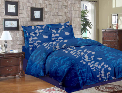 Jindal Printed Blue Bedding Set, Size : Standard