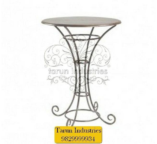 Marble Top Wrought Iron Bar Table