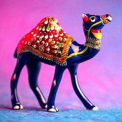 Aluminium Multicolor Camel Statue, for Interior Decor