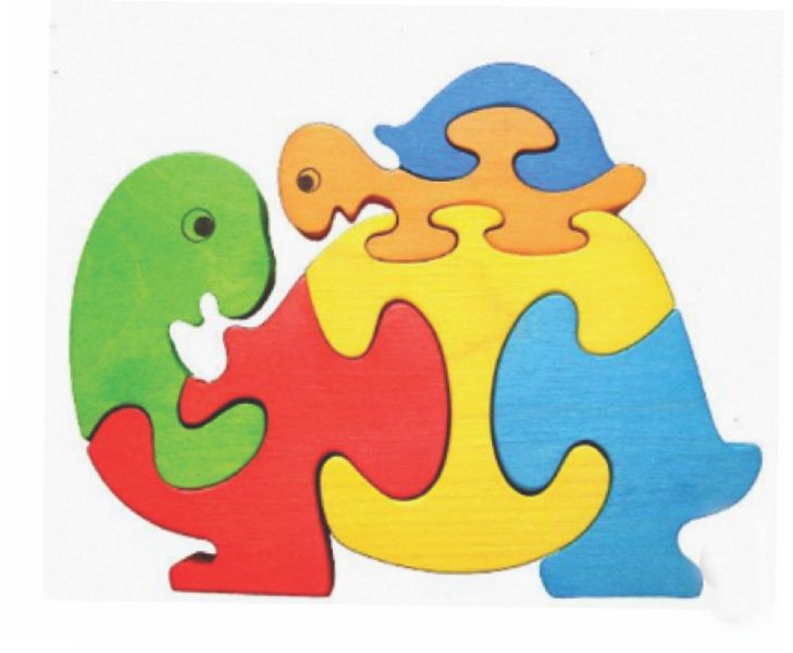 Color Coated Wood Tortoise Jigsaw Puzzle, Color : Multicolor
