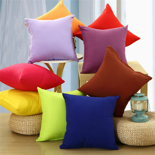 Square Cotton Plain Cushion Cover, for Bed, Chairs, Sofa, Size : 40cm X 40cm, 45cm X 45cm