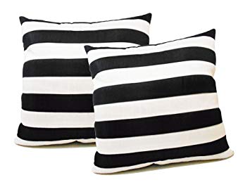 Square Cotton Striped Cushion Covers, for Bed, Chairs, Sofa, Size : 40cm X 40cm, 45cm X 45cm