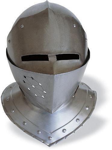 Steel medieval helmet, for LARP, Cosplay, Style : Full Face