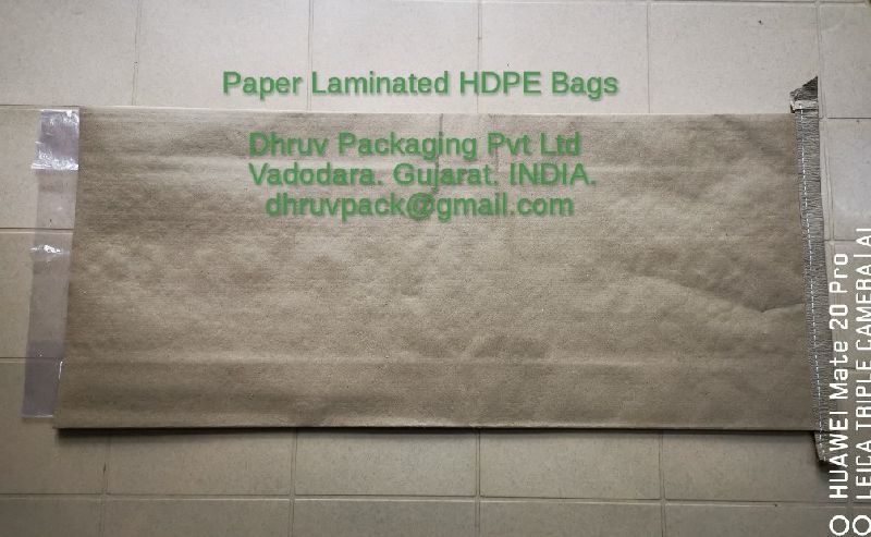 Paper Laminated Plain HDPE Bags, for Packaging, Feature : Easy To Carry, High Strength, Recyclable