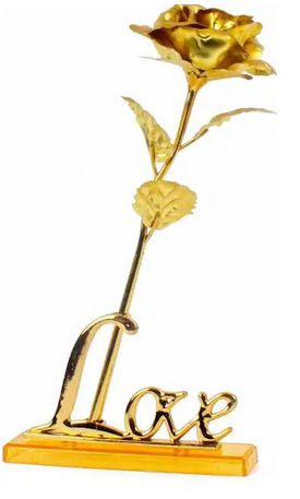 Polished Metal Gold Plated Rose Flower, Style : Antique