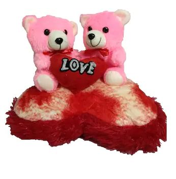 Pink & Red Teddy Bear, for Baby Playing, Decoration, Feature : Colorful Pattern, Light Weight