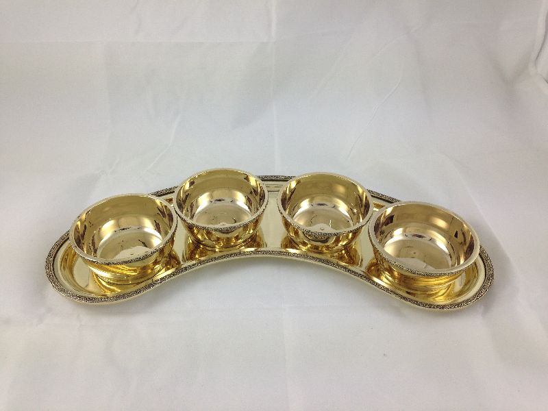 Copper Brass Bowl Plate Set, for Kitchenware