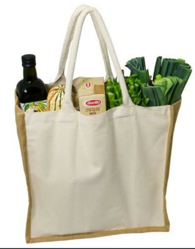 Grocery Jute Bag, Technics : Handmade, Pattern : Plain - ARMEE, Kolkata ...