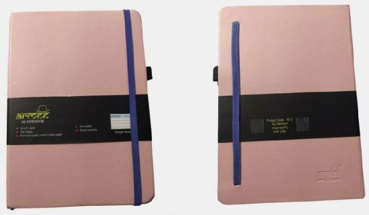 Rectangular Staple Premium Diary Notebook, for Home, Office, Cover Material : Leather