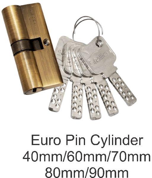 Euro Pin Cylinder Lock, Color : Metalic