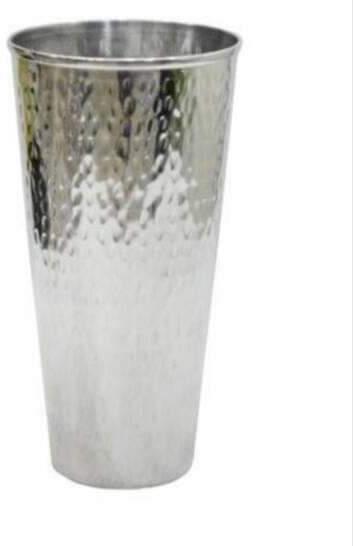 Round Steel Hammered Glass, for Drinking Use