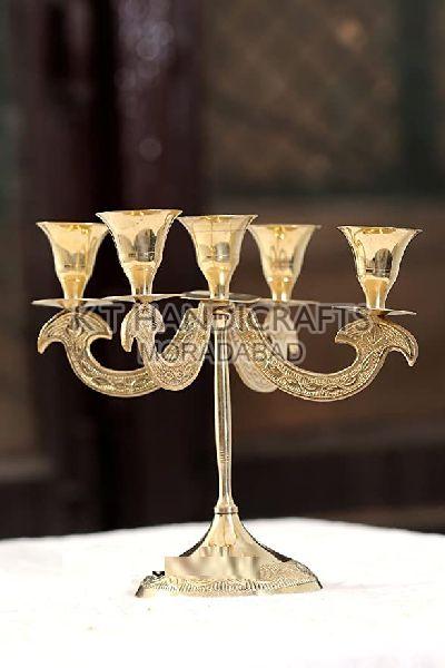 Pure Brass Candle Stand with 5 Stand at Rs 699 / Piece in Moradabad | K ...