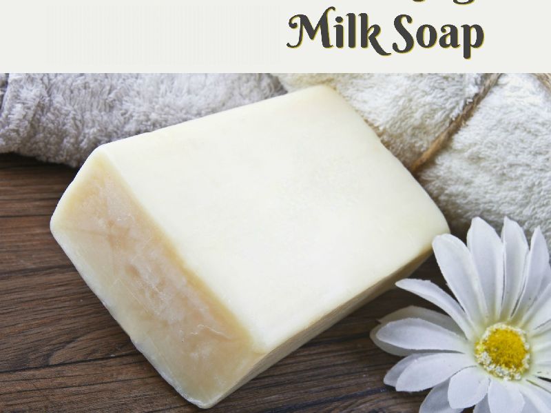 Rectangular Milk Soap, for Bathing, Packaging Type : Paper Wrapper