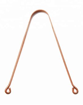 Polished OP1 Copper Tongue Cleaner, Color : Metalic