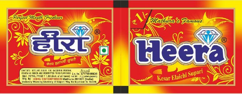 Heera Kesar Scented Supari, Feature : Excellent Aroma, Free From Impurity, Low Calorie