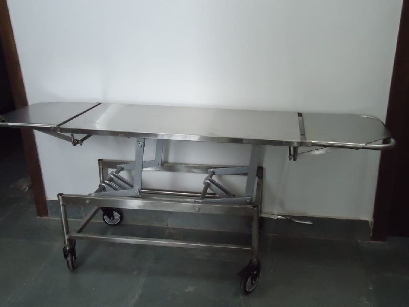 Stainless Steel Height Adjustable Stretcher Trolley, Feature : Durable, High Quality, Shiny Look