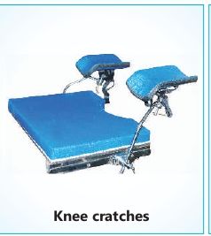 SS OT Table Knee Crutches, for Hospital Use, Pattern : Plain