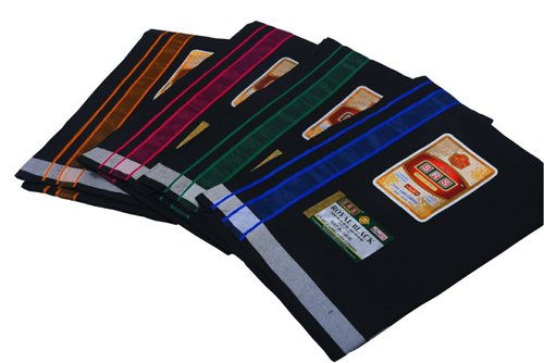 SRS Royal Black Dhoti, Occasion : Casual