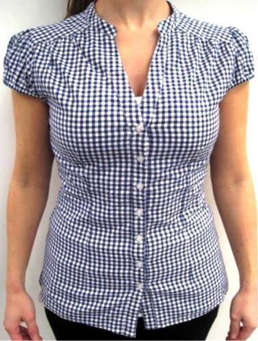 Striped Ladies Casual Shirts, Technics : Machine Made