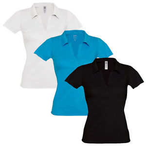 Half Sleeve Cotton Ladies Polo T-Shirts, Technics : Machine Made, Pattern : Plain