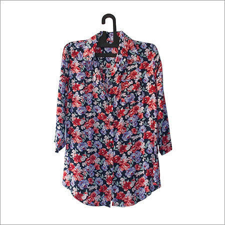 Full Sleeve Cotton Ladies Printed Shirts, Technics : Machine Made