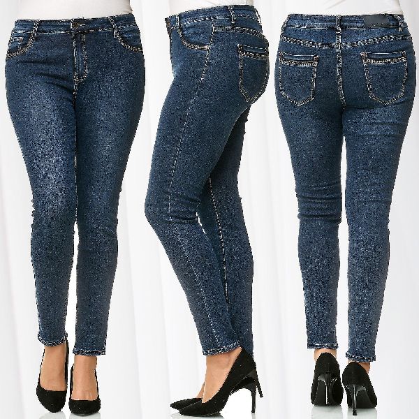 Plain Denim Ladies Pencil Fit Jeans, Feature : Comfortable