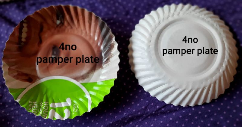 Round Disposable Paper Plates, for Event, Nasta, Party, Snacks, Utility Dishes, Size : 17cm