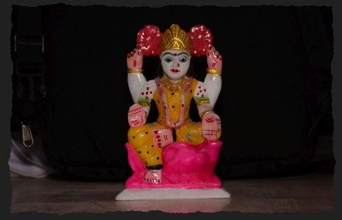 Marble Colored Saraswati Statue