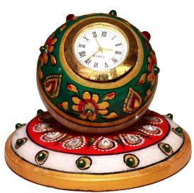 Marble Round Table Clock
