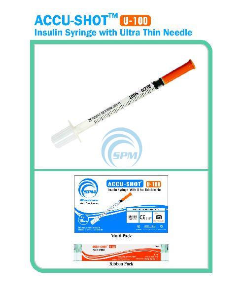 Accu Shot U 100 Insulin Syringe By Spm Medicare Pvt Ltd Accu Shot U 100 Insulin Syringe Id