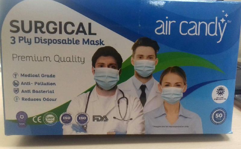 Surgical 3 ply disposable Mask, Color : Blue