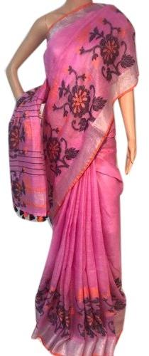 Embroidered Pure Jacquard Saree, Technics : Attractive Pattern