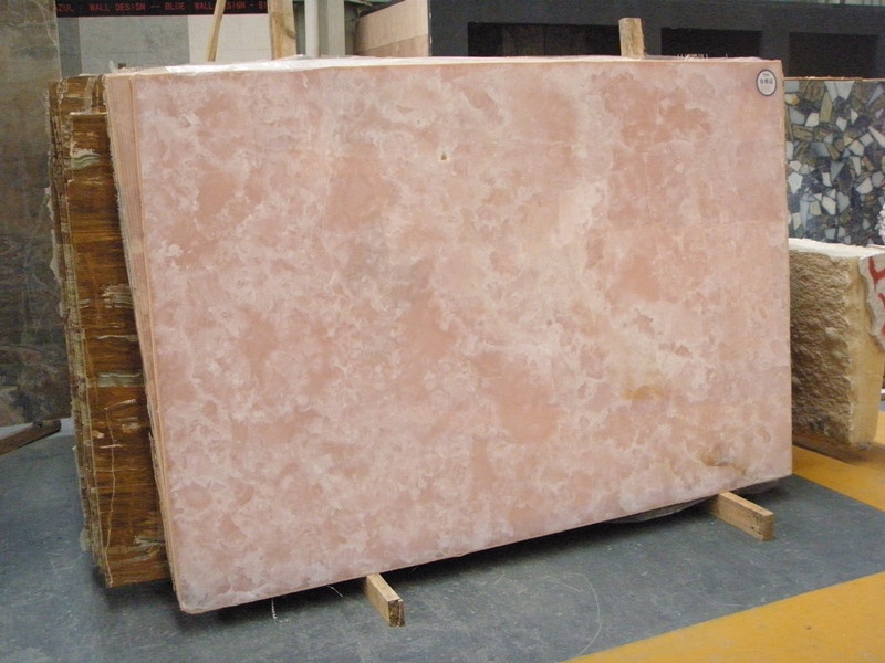 Rectangular Polished Onyx Pink Marble Slabs, for Construction, Size : Standard