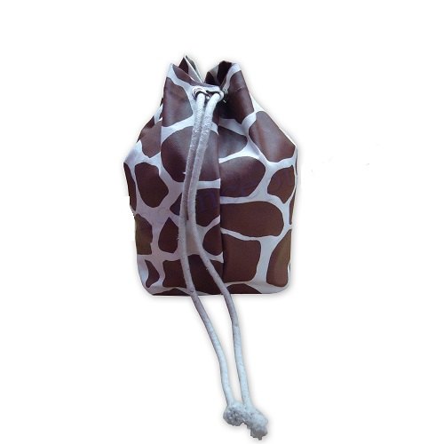 Multicolor Giraffe Print Canvas Drawstring Bag, for Gift, Size : 32 X 18 X 18 Cm