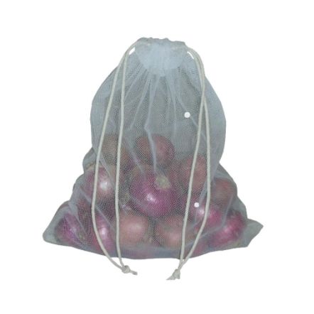 Plastic Net Drawstring Bag, for Grocery Packaging, Size : Multisizes