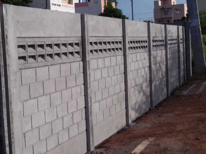 Polished Cement Designer Compound Wall, for Construction, Size : Standard