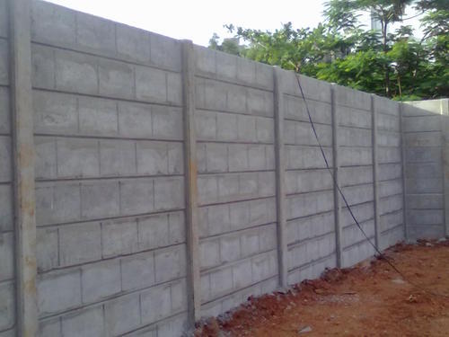 Polished Cement Prestressed Boundary Wall, for Construction, Size : Standard