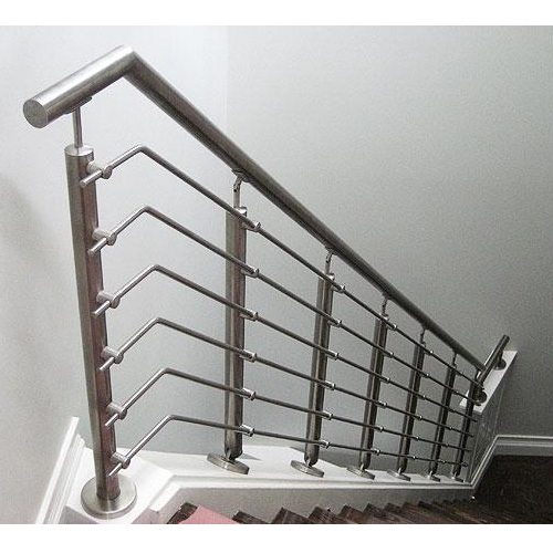 Polished Stainless Steel Staircase Railing, Feature Corrosion Proof
