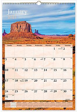 Rectangular Paper Wall Calendar, for Home, Office, Pattern : Printed