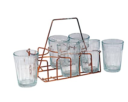 Desi Chai Holder With Glass, Feature : Corrosion Resistance, High Quality, High Tensile